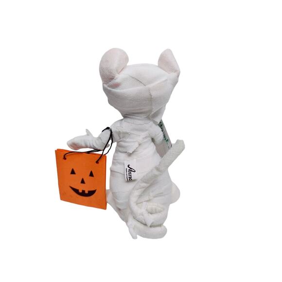 Annalee Halloween Trick or Treat Toilet Paper Roll Mummy Mouse Figurine New - Picture 3 of 4